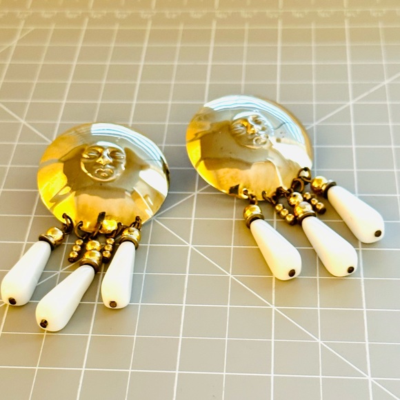 Vintage Modernist Statement Earrings & MCM Necklace - Picture 10 of 16